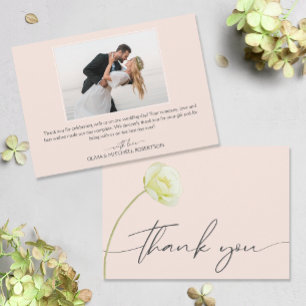 Carte De Remerciements Mariage Chic Watercolor