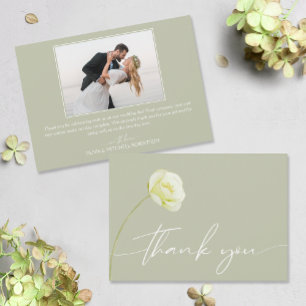 Carte De Remerciements Mariage Chic Watercolor