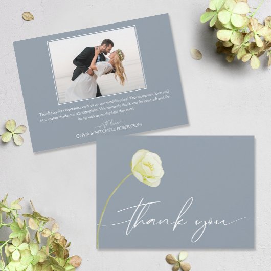 Carte De Remerciements Mariage Chic Watercolor