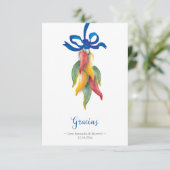 Carte de remerciements Mariage Chili Pepper (Debout devant)