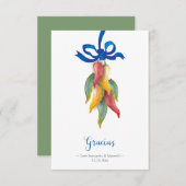 Carte de remerciements Mariage Chili Pepper (Devant / Derrière)