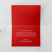 Carte De Remerciements Mariage chinois rouge jardin floral double bonheur (Intérieur)