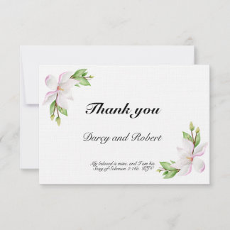 Carte de remerciements Mariage chrétien