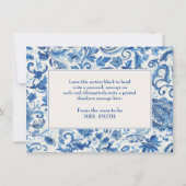 Carte De Remerciements Mariage citron agrumes pince principale bleu (Dos)