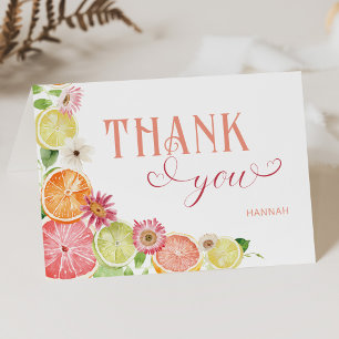 Carte De Remerciements Mariage Citron Estival : La Fête de Fiançailles