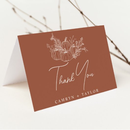 Carte De Remerciements Mariage citrouille