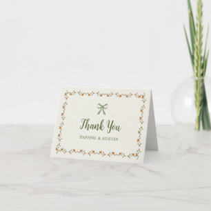 Carte De Remerciements Mariage Citrouille d'Automne