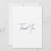 Carte De Remerciements Mariage civil de la mariée en blanc (Dos)