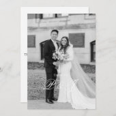 Carte de remerciements Mariage classique (Devant / Derrière)