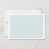 Carte De Remerciements Mariage classique et élégant. Simple gris et bleu (Dos)