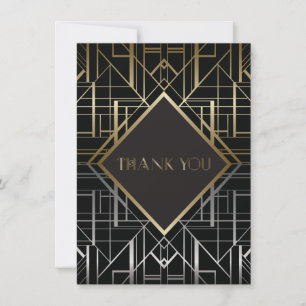 Carte De Remerciements Mariage Classique Gatsby Déco Remerciement 2