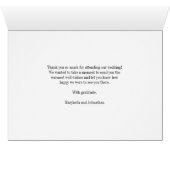 Carte de remerciements Mariage classique Gold Cres (Intérieur Horizontal (Bas))