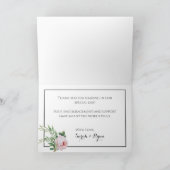 Carte de remerciements Mariage classique noir et b (Intérieur)