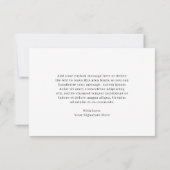 Carte De Remerciements Mariage classique noir et blanc élégant (Dos)