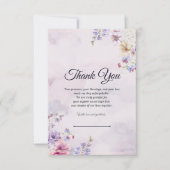 Carte de remerciements Mariage classique pour les  (Devant)