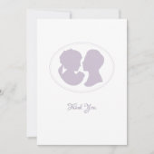 Carte De Remerciements Mariage classique Regency violet caméo (Devant)
