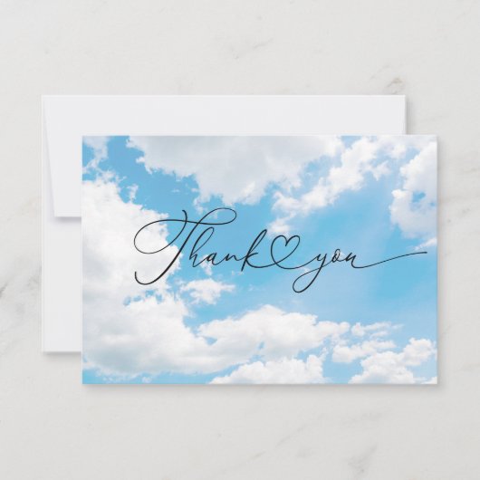 Carte de remerciements Mariage Cloud 9 (Devant)