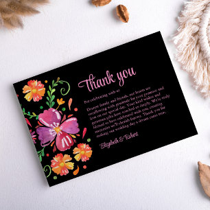 Carte De Remerciements Mariage Coloré Fiesta Mexicaine
