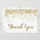 Carte de remerciements Mariage Confetti Parties sc (Devant / Derrière)