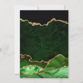 Carte De Remerciements Mariage d'agate de Parties scintillant Green et Go (Dos)