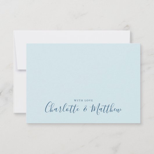 Carte de remerciements Mariage d'Ancre d'aquarelle (Dos)