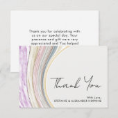 Carte De Remerciements Mariage d'aquarelle Abstrait (Devant / Derrière)