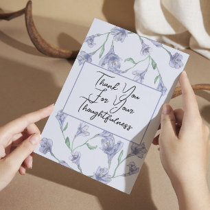 Carte De Remerciements Mariage d'aquarelle bleu foncé