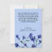 Carte De Remerciements Mariage d'aquarelle bleu violet (Dos)