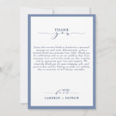 Carte De Remerciements Mariage d'aquarelle Blue Mountain (Dos)