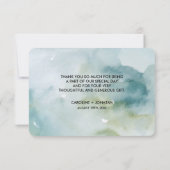 Carte de remerciements Mariage d'aquarelle botaniq (Dos)