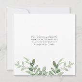 Carte De Remerciements Mariage d'aquarelle de l'arbre d'olivier (Dos)