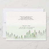 Carte De Remerciements Mariage d'aquarelle fleur sauvage Mountain (Dos)