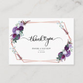 Carte de remerciements Mariage d'aquarelle florale (Devant)