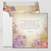 Carte de remerciements Mariage d'aquarelle florale