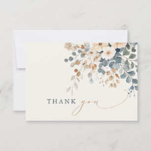 Carte De Remerciements Mariage d'aquarelle florale moelleuse