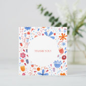 Carte De Remerciements Mariage d'aquarelle Flower Meadow (Debout devant)