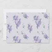 Carte De Remerciements Mariage d'aquarelle Wisteria Purple (Dos)