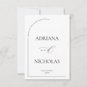 Carte De Remerciements Mariage d'arc simple formel (Devant)