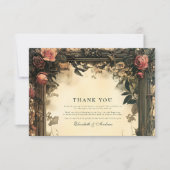 Carte De Remerciements Mariage Dark Romance Art Nouveau (Devant)