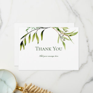 Carte De Remerciements Mariage d'armature de verdure rustique