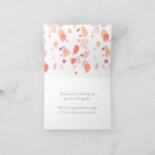 Carte de remerciements mariage de automne de pétal (Intérieur)