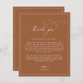 Carte de remerciements Mariage de automne en terre (Devant / Derrière)