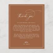 Carte de remerciements Mariage de automne en terre (Devant)