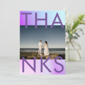 Carte De Remerciements Mariage de automne violet ultra moderne (Debout devant)