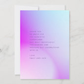 Carte De Remerciements Mariage de automne violet ultra moderne (Dos)