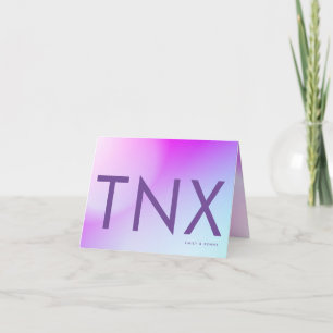 Carte De Remerciements Mariage de automne violet ultra moderne