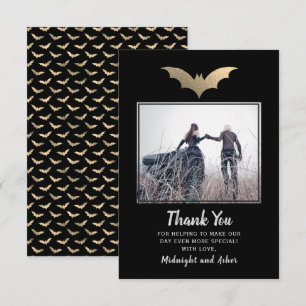 Carte De Remerciements Mariage de Bats Halloween