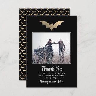 Carte De Remerciements Mariage de Bats Halloween
