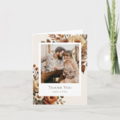 Carte De Remerciements Mariage de bois de chauffage photo (Devant)