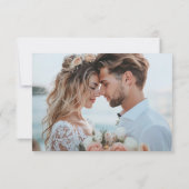 Carte De Remerciements Mariage de bord de mer à l'aquarelle d'Ocean Beach (Dos)